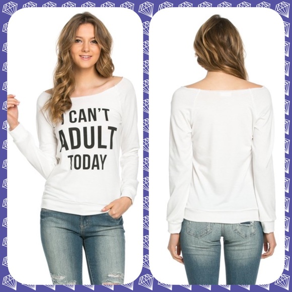 SALE Graphic long sleeve tee I CANT ADULT TODAY! - Picture 2 of 4