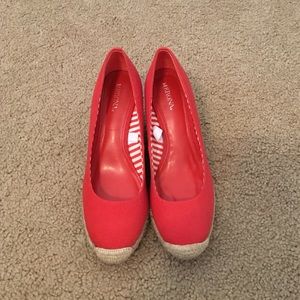 Merona red wedges