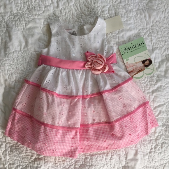 ❌SOLD❌ Bonnie Jean Pink and White Dress - Picture 1 of 2