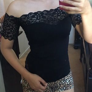 Lace Off Shoulder Top
