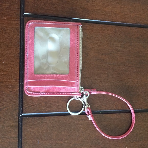 Coach pink wristlet/key pouch - Picture 4 of 4