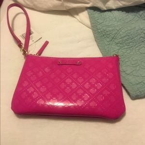 Kate spade hot pink wristlet