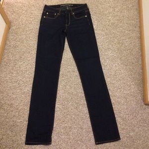 Brand new 6 x-long straight leg dark wash AE jeans