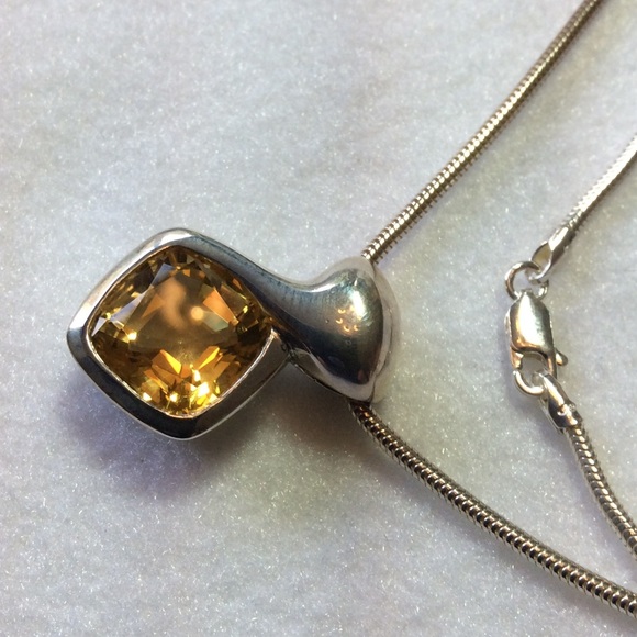 FINAL SALE PRICE 🎉HP🎉Kabana 925 Necklace w/Gorgeous Citrine - Picture 4 of 4