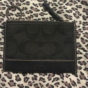 Coach wallet key chain black