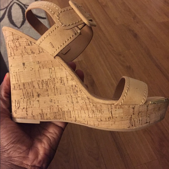 Nude strappy wedges - Picture 1 of 4