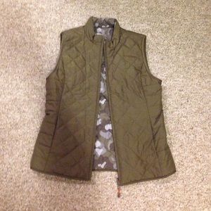 Banana Republic army green puffer vest.