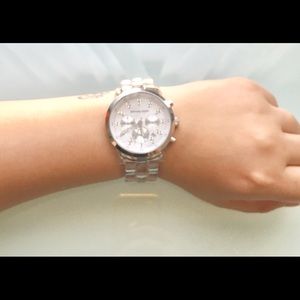 Michael Kors MK5235 White Silver Clear Watch