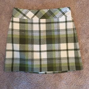 J Crew Wool Plaid Skirt