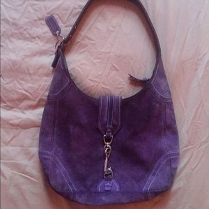 NWOT Purple Suede Coach Purse