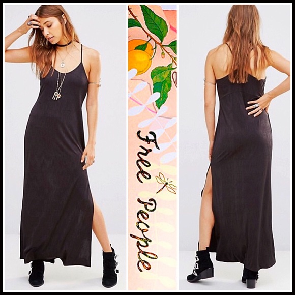 FREE PEOPLE Black Dress Maxi Slip - Picture 2 of 8
