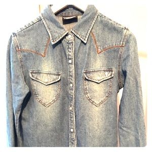 Denim Harley Davidson ladies button down shirt