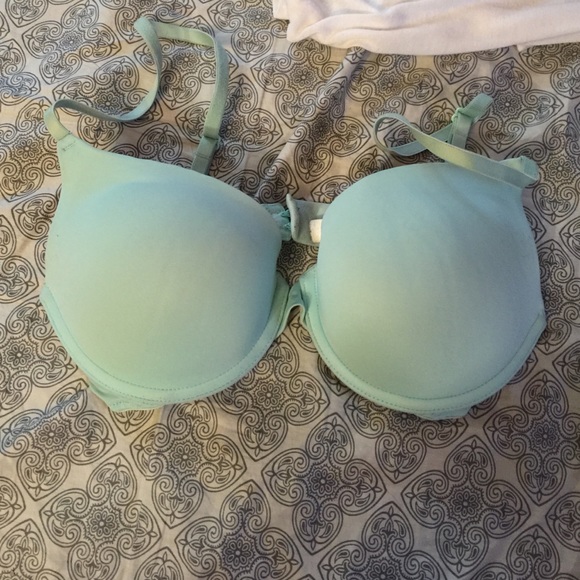 Blue push up bra