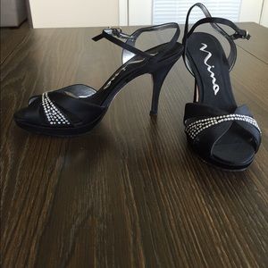 Black Nina Evening Heels