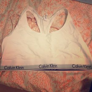 White Calvin Klein bra as seen on The kardashians
