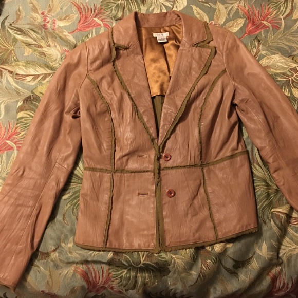 Cache 100% lamb leather jacket size 8