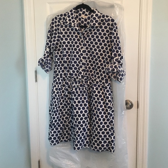 Polka dot shirt dress!