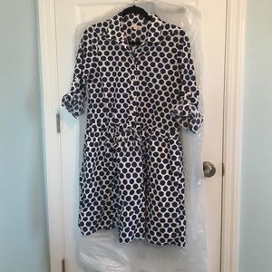 Polka dot shirt dress!