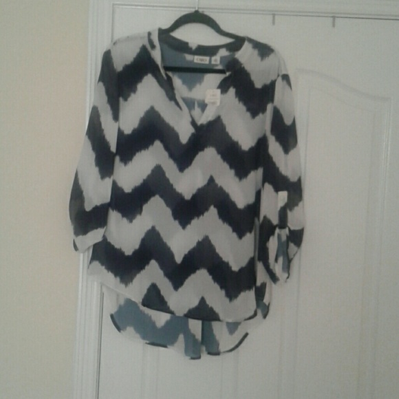 Chevron print tunic top