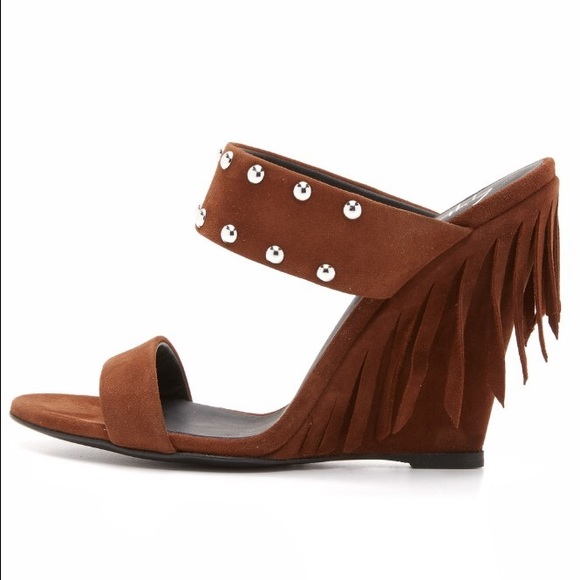 Giuseppe Zanotti fringe wedge Sandals NEW NEW - Picture 4 of 4