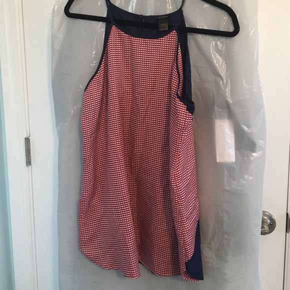 Ann Taylor! Red navy and white tank