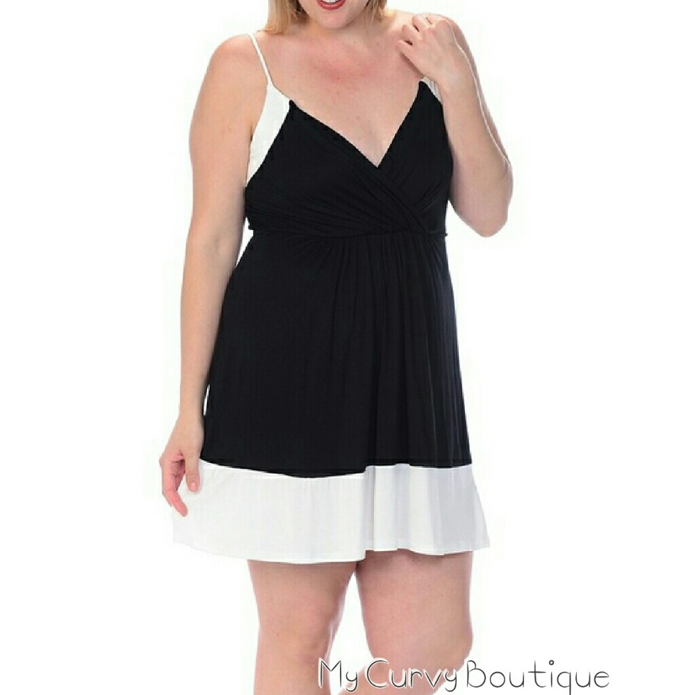 🐞HP🐞 "LIZ" Color Block Sleeveless Dress