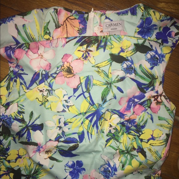 Carmen Marc Valvo floral midi dress