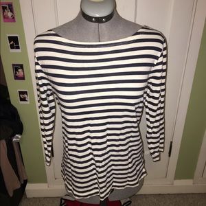 Women's J. Crew Striped Boatneck Tee - Size S