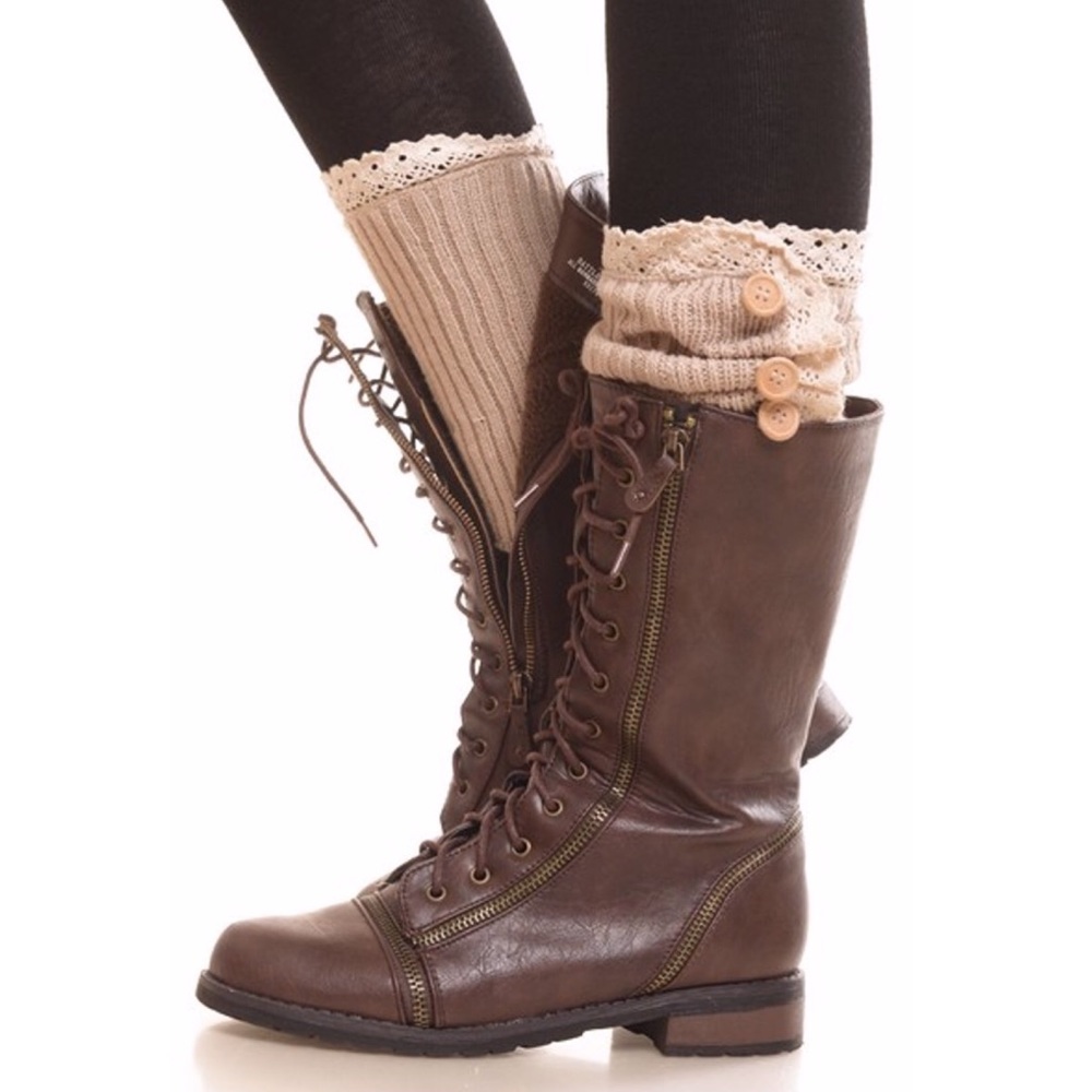BOGO🩷 Crochet Knitted Lace tip Boot cuffs - Picture 6 of 6