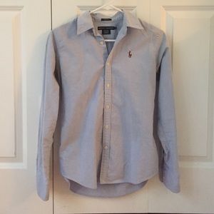Ralph Lauren size 2 blue Oxford button down