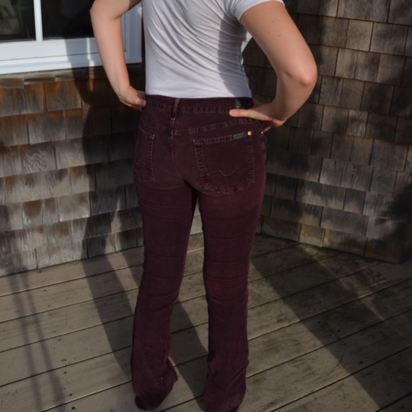 7 For All Mankind Burgundy Cords