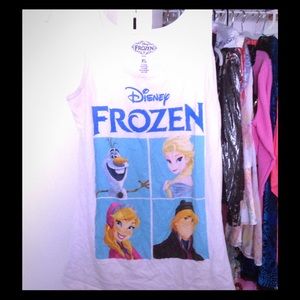 Breezy Cool FROZEN Anna Elsa Olaf Kristoff Tank XL