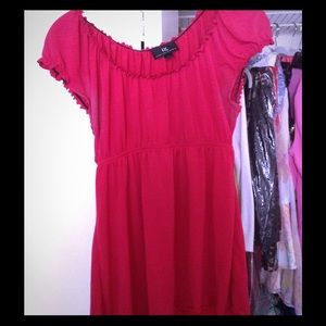 Sexy Flirty Pink Ruffly Blouse L