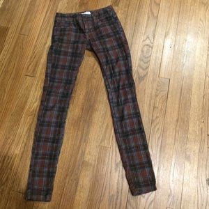 Corduroy plaid free people pants.