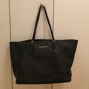 Michael Kors black leather tote
