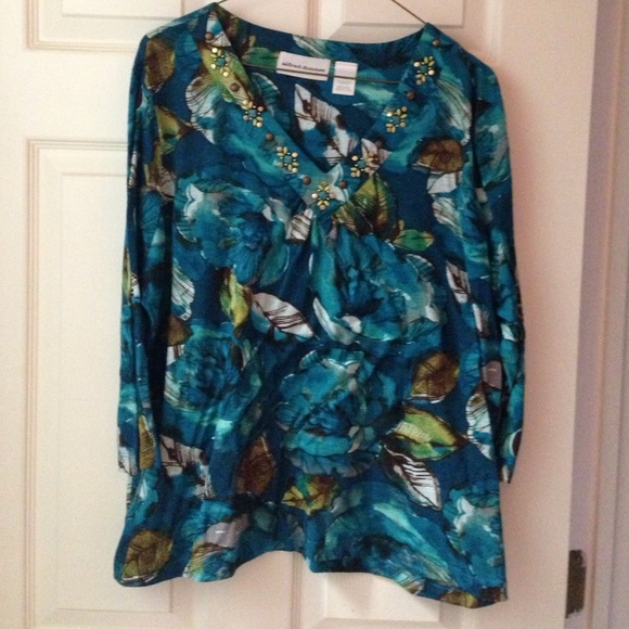 Alfred Dunner XL v neck blouse
