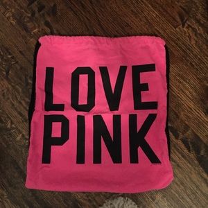 VS Pink drawstring bag