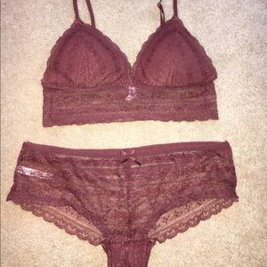 Charolette Russe matching bralette and panties