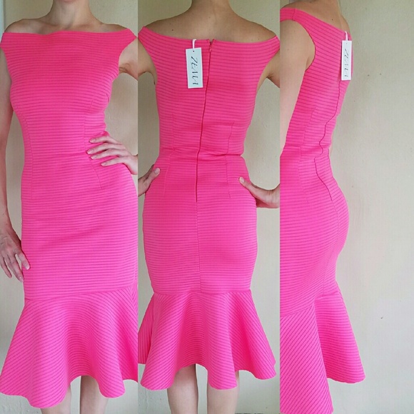 One of a kind pink midi dress.