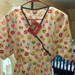 Multi Color Scrub Top