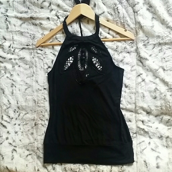 Black halter top