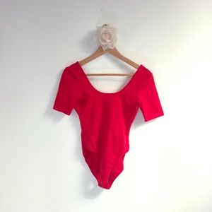 AMERICAN APPAREL red bodysuit
