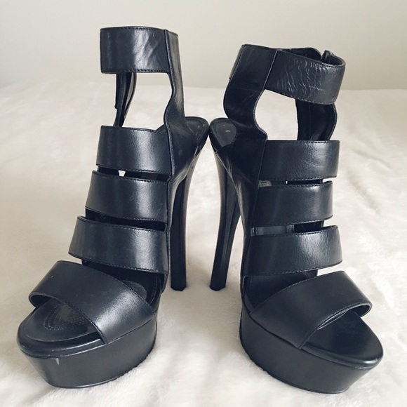 LEATHER STILETTO HEELS