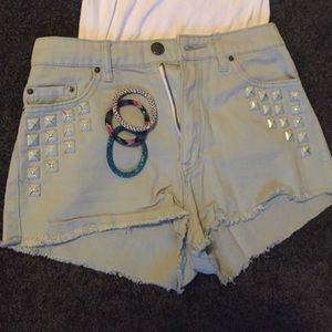 BDG high waisted mint cutoffs