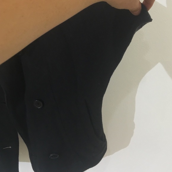 Cropped double breasted knit jacket - Picture 3 of 4