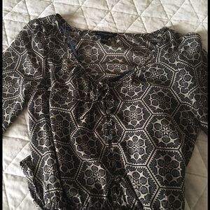 Banana Republic navy and tan dress