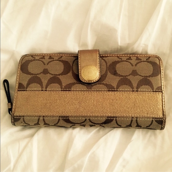 Gold Coach Wallet