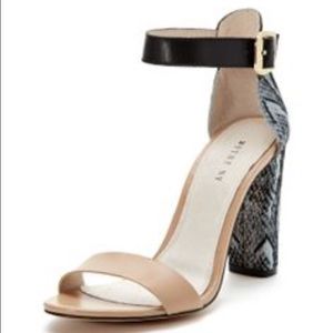 Wythe NY sandals with snakeskin heel