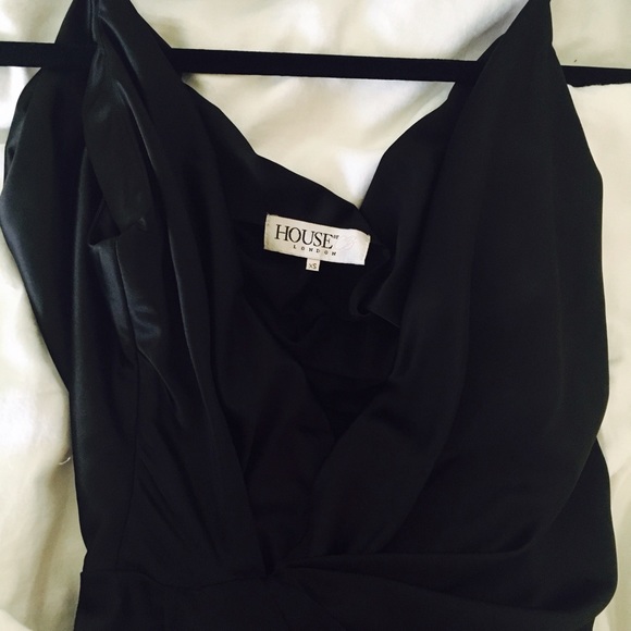 House of London CB Coco Black Satin Dress - Picture 4 of 4