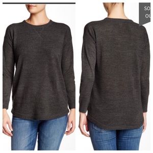 Sweet Romeo Open Stitch Sweater in Gray